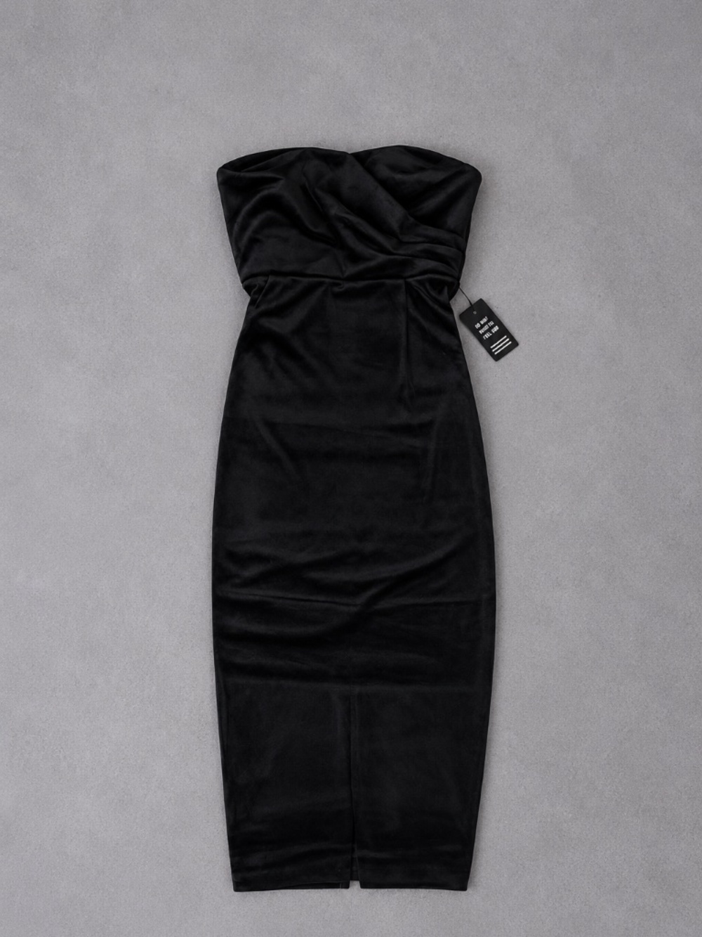 Express Black Velvet Strapless Midi Dress – Size XS – NWT